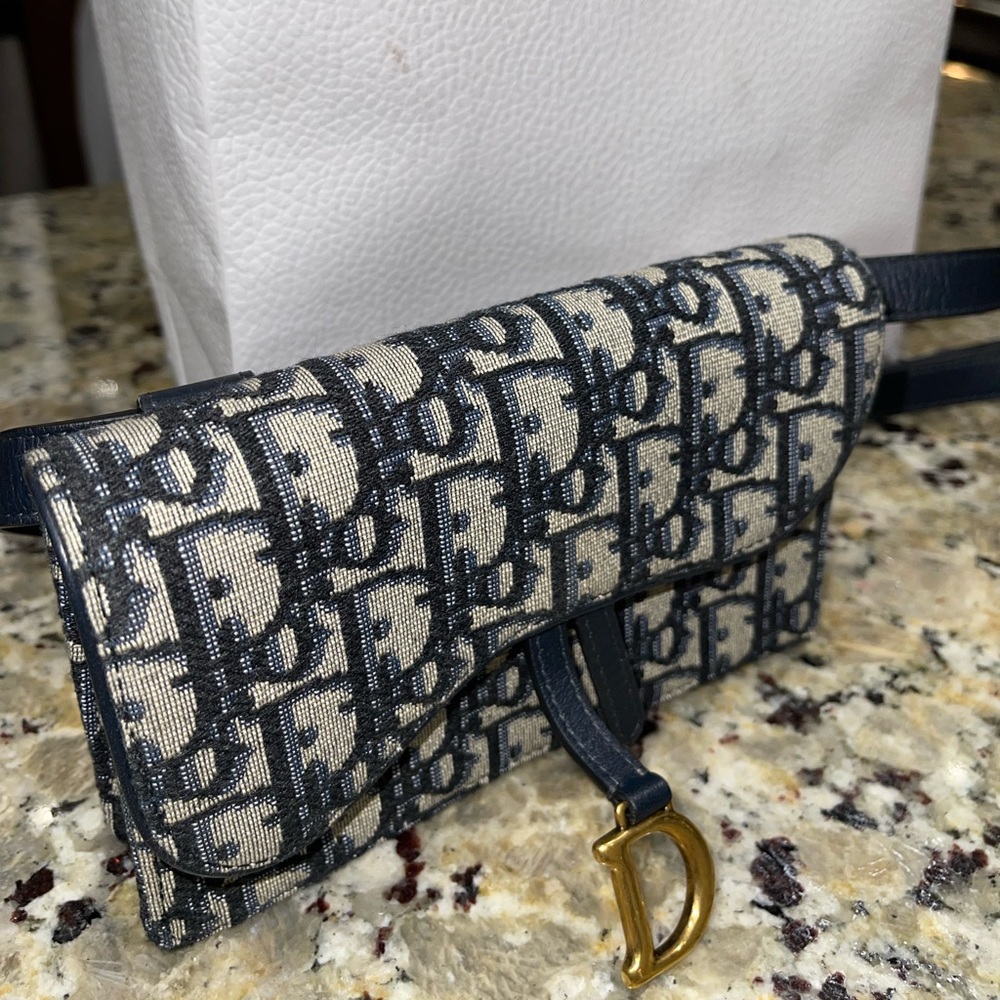Dior Navy belt bag wallet